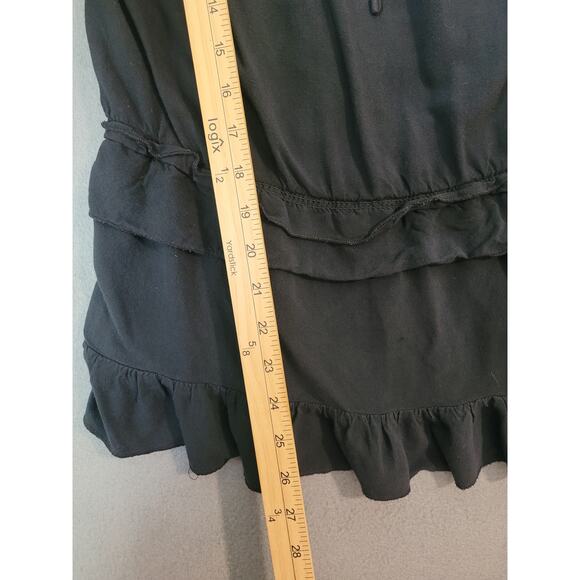 Romantic Off Shoulder Ruffle Blouse Black Cottagecore Med - Picture 7 of 8